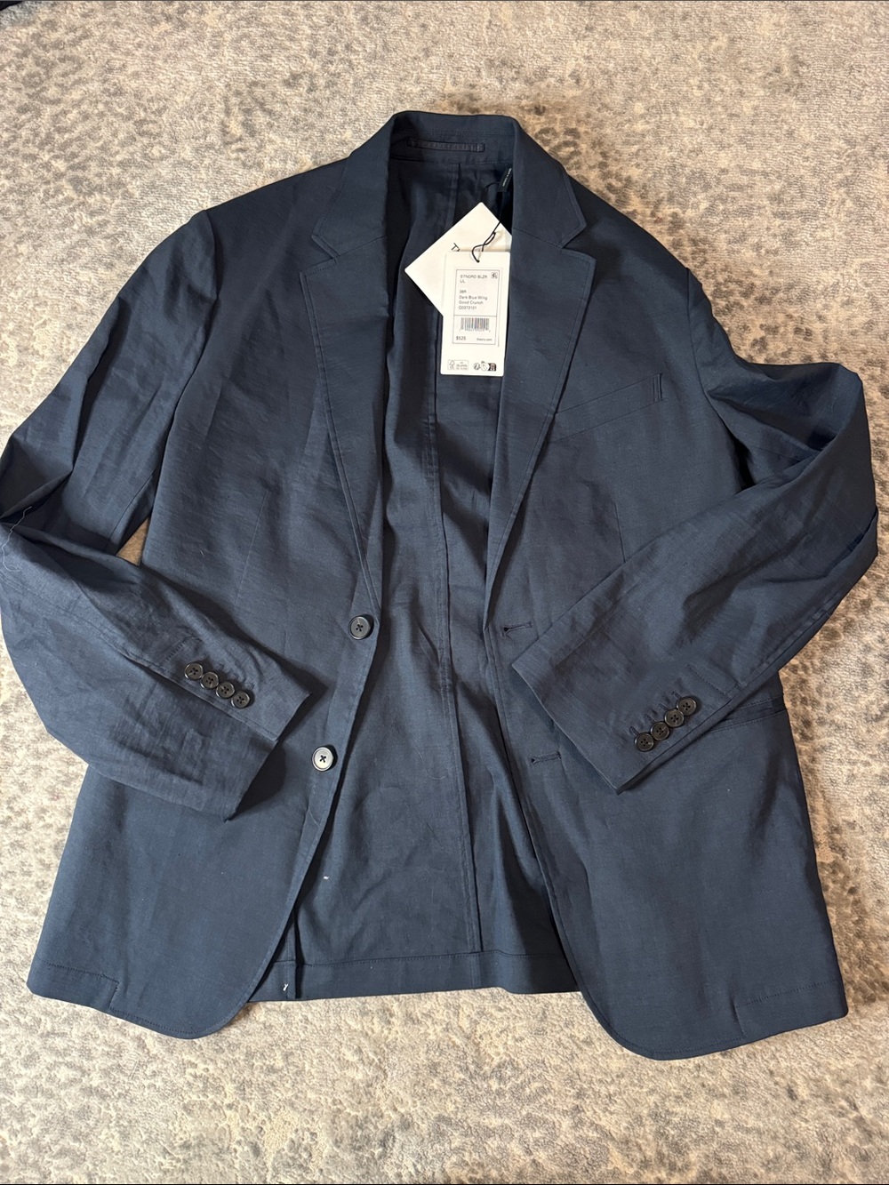 Theory Navy Men’s Good Crunch Blazer